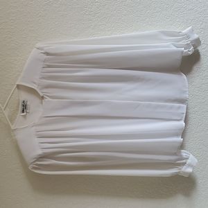 VINTAGE ANNA KRISTE WHITE BLOUSE SIZE 12